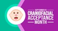 September is Craniofacial Acceptance Month Month background template. Holiday concept. Royalty Free Stock Photo