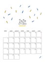 September 2020 doodle wall calendar