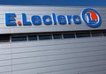 15 September 2023, E. Leclerc logo of the shopping store in Braga city.