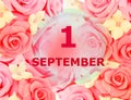 September 1 festive background.