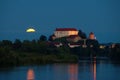 September Full Moon Rising, Ptuj, Slovenia Royalty Free Stock Photo