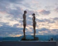 Georgia, Batumi, a monument to lovers at dawn