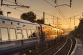 ScotRail Train at Station at Sunrise