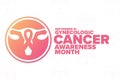 September is Gynecologic Cancer Awareness Month. Holiday concept. Template for background, banner, card, poster with