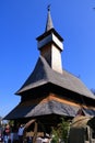 September 8 2021 - Ieud, Romania: Old wooden church from Ieud village, Maramures county