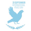 21 September International Peace Background. Vector Illustration