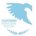 21 September International Peace Background. Vector Illustration