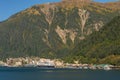 September 14, 2018 - Juneau, Alaska: Cruise ship The Zaadam docked in port. Royalty Free Stock Photo