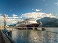 September 14, 2018 - Juneau, Alaska: The Volendam cruise ship docked in port.