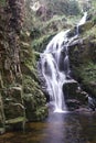 September in Karkonosze, waterfall on mountain stream