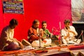 September, 2017,Kolkata,India. A band of indian musicians play shehnai at a local festival.