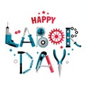 3 september Labor Day Poster or Banner. Vector Illustration Royalty Free Stock Photo