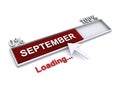 September loading progress on white Royalty Free Stock Photo