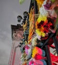 8 September 2022 - London, England: Flowers outside Buckingham Palace Royalty Free Stock Photo