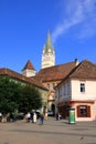 September 6 2021 - Medias, Mediasch in Romania: Medieval fortified church Royalty Free Stock Photo