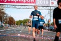 September 15, 2018 Minsk Belarus Half Marathon Minsk 2019 Running in the city Royalty Free Stock Photo