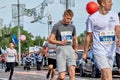 September 15, 2019 Minsk Belarus Half Marathon Minsk 2019 Running in the city Royalty Free Stock Photo