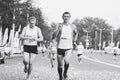 September 9, 2018 Minsk Belarus Half Marathon Minsk 2018 Running in the city Royalty Free Stock Photo