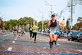 September 15, 2018 Minsk Belarus Half Marathon Minsk 2019 Running in the city Royalty Free Stock Photo