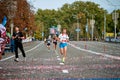 September 15, 2018 Minsk Belarus Half Marathon Minsk 2019 Running in the city Royalty Free Stock Photo