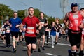 September 15, 2019 Minsk Belarus Half Marathon Minsk 2019 Running in the city Royalty Free Stock Photo