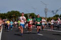 September 15, 2019 Minsk Belarus Half Marathon Minsk 2019 Running in the city Royalty Free Stock Photo