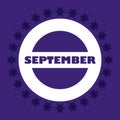 September Month on circle shape vector illustration