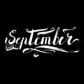 September. months lettering vector