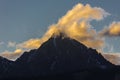 September 29,2016 - Morning Clouds at sunrise over San Juan Mountains In Autumn, near Ridgway Colorado - off Hastings Mesa, dirt r