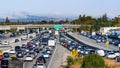 September 9, 2019 Mountain / View / CA / USA - Heavy morning traffic on Highway 101 going through Silicon Valley, South San