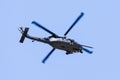 September 23, 2019 Mountain View / CA / USA -  Military helicopter performing search and rescue training exercises around Moffett Royalty Free Stock Photo