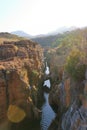 September 30 2022 - Mpumalanga district, South Africa: People enjoy Bourke`s Luck Potholes, geological formation in the Blyde Royalty Free Stock Photo