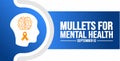 September is Mullets For Mental Health Month background template. Holiday concept. background, banner, placard,