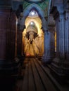 September 8, 2019- Mysore, India: A Sculpture of Elephant Head in Mysore Royal Palace