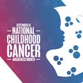 September is National Childhood Cancer Awareness Month. Holiday concept. Template for background, banner, card, poster Royalty Free Stock Photo