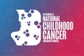 September is National Childhood Cancer Awareness Month. Holiday concept. Template for background, banner, card, poster Royalty Free Stock Photo