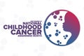 September is National Childhood Cancer Awareness Month. Holiday concept. Template for background, banner, card, poster Royalty Free Stock Photo