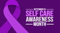 September is National Self Care Awareness Month background template. Holiday concept. background, banner