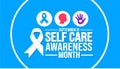 September is National Self Care Awareness Month background template. Holiday concept. background, banner