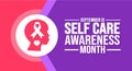 September is National Self Care Awareness Month background template. Holiday concept. background, banner