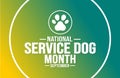 September is National Service Dog Month background template. Holiday concept. background,