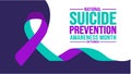 September is National Suicide Prevention Awareness Month background template. Holiday concept.