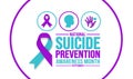 September is National Suicide Prevention Awareness Month background template. Holiday concept.