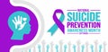 September is National Suicide Prevention Awareness Month background template. Holiday concept.