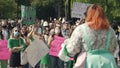 September 10, 2021 - New York, USA : Movement against the prohibition on abortion. People hold cardboards with