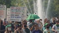 September 10, 2021 - New York, USA : Movement against the prohibition on abortion. People hold cardboards with