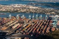Aerial view of the Port of Newark Elizabeth in New Jersey