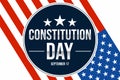 September 17 is observed as Constitution Day in the United States of America, patriotic background with flag in the backdrop Royalty Free Stock Photo