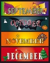 September october november december