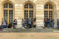 Students sketching at Palace of Versailles, France